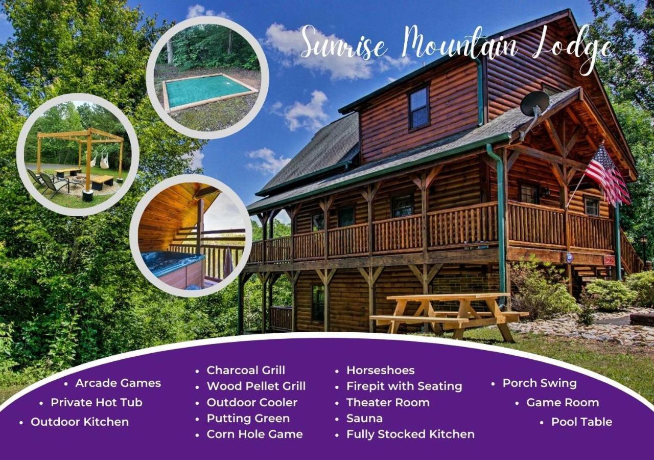 Fabulous Pet-Friendly, Family Cabin With Outdoor Kitchen, Hot Tub, Sauna, Fireplace, Theater Room, Arcade, Pool Table, And Fire Pit Within Minuties Of Dollywood Sevierville Exterior photo